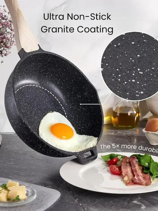 Just Perfecto Premium Kochgeschirr-Set aus Aluminiumguss Schwarz mit Keramik-Innenbeschichtung 5 Teile