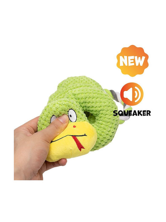 Uniq Cuddly Dog Toy With Sound 36cm Green 1 Piece