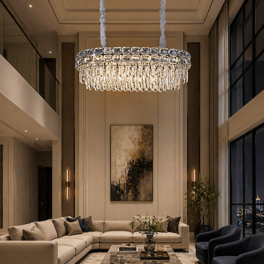 Alista Home Κρεμαστό Φωτιστικό Χρυσό 85x35εκ. Alista Home Κρεμαστό Φωτιστικό Χρυσό 85x35εκ.