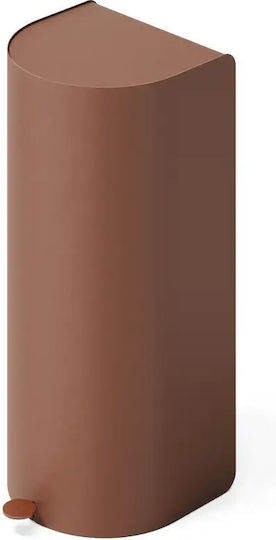Premium Premium Mülleimer aus Inox mit Pedal Brick Rot 60l