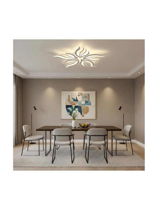 Alista Home Πλαφονιέρα Οροφής Λευκή με Ενσωματωμένο LED και Τηλεχειριστήριο