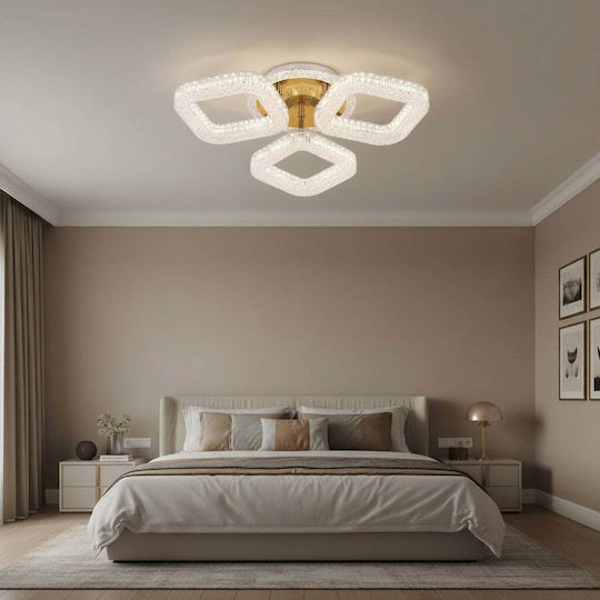 Alista Home Ceiling Mount Light Gold with Integrated LED and Crystals and Remote Control
