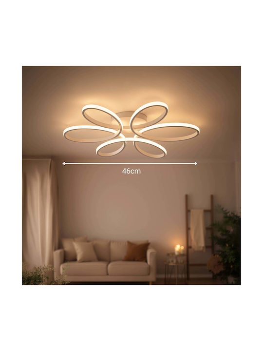 Alista Home Deckenleuchte Weiß mit Integrierter LED und Fernbedienung