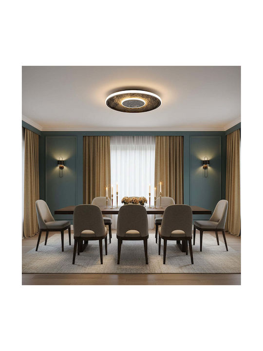Alista Home Plafonieră de Tavan 40.5cm Neagră cu LED Integrat și Telecomandă