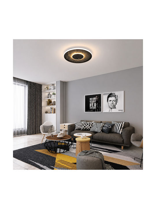 Alista Home Plafonieră de Tavan 40.5cm Neagră cu LED Integrat și Telecomandă