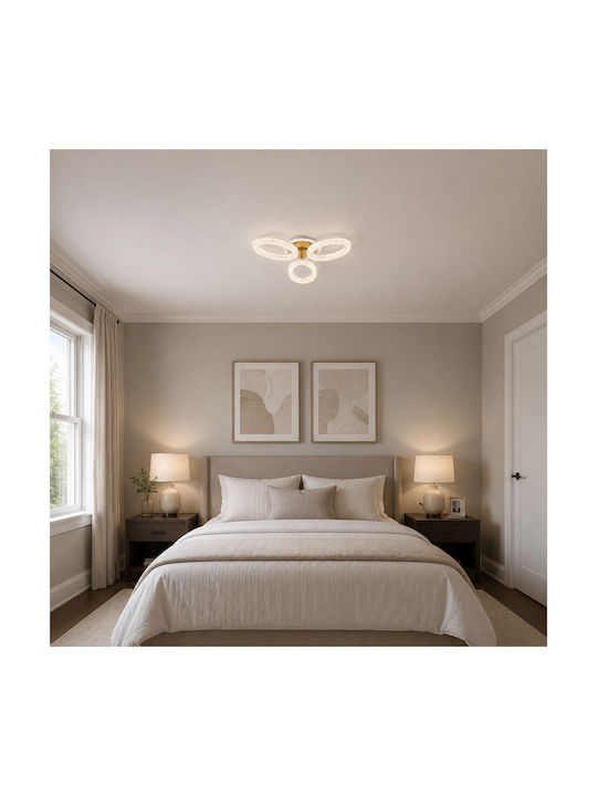 Alista Home Plafonieră de Tavan Aurie cu LED Integrat și Telecomandă