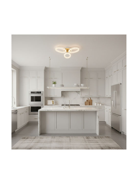 Alista Home Plafonieră de Tavan Aurie cu LED Integrat și Telecomandă