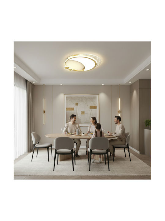 Alista Home Plafonieră de Tavan Aurie cu LED Integrat și Telecomandă