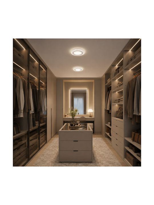 Alista Home Πλαφονιέρα Οροφής Λευκή με Ενσωματωμένο LED