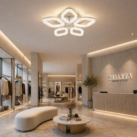 Alista Home Πλαφονιέρα Οροφής Χρυσή με Ενσωματωμένο LED και Τηλεχειριστήριο