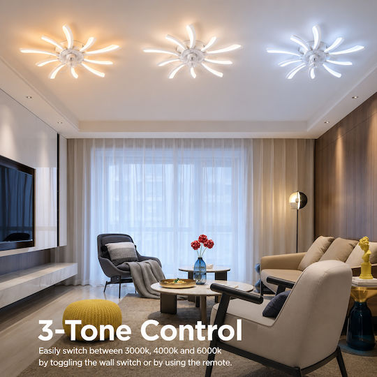 Alista Home Plafonieră 77 cm LED cu telecomandă