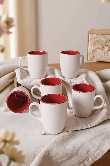 SteweHome Keramiktasse Weiß 300ml 6 Stück