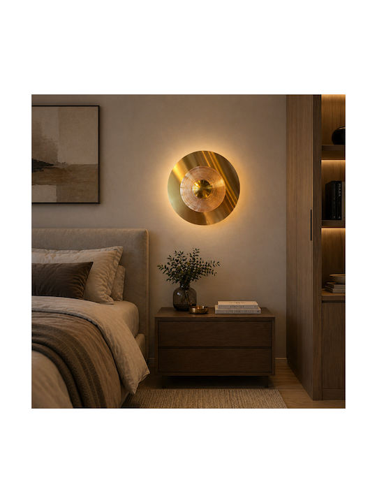 Alista Home Lampă de Perete Modernă cu LED Integrat și Lumină Albă Naturală Auriu