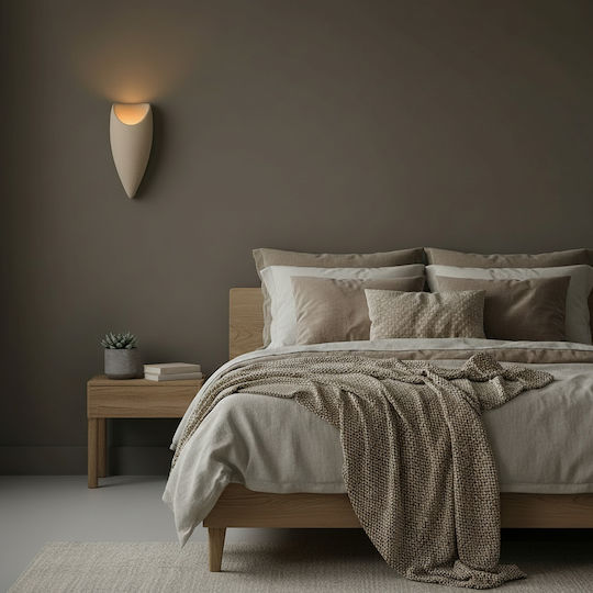 Alista Home Modern Wall Lamp with E27 Bulb Base Grey 40x18x15cm