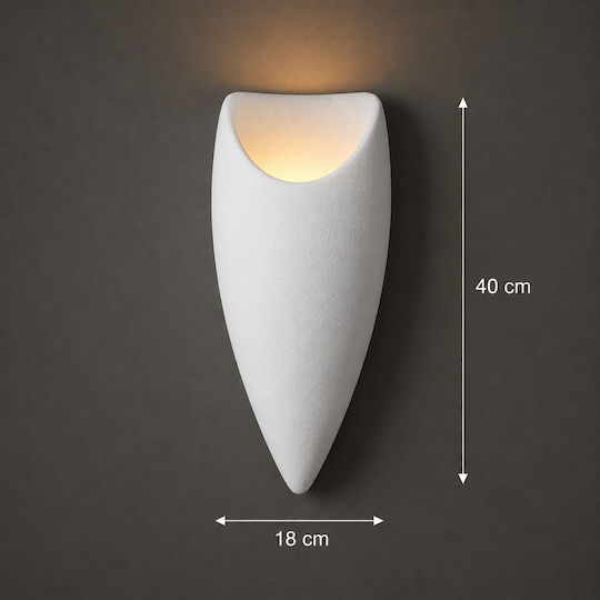 Alista Home Lampă de Perete Modernă cu Dulie E27 Albă 40x18x15cm