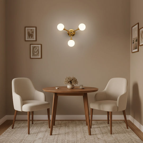 Alista Home Lumină de Perete Modernă cu Bază G9 Auriu 40x28cm