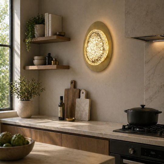 Alista Home Modern Wall Lamp with Integrated LED and Natural White Light Gold