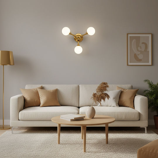 Alista Home Lumină de Perete Modernă cu Bază G9 Auriu 40x28cm