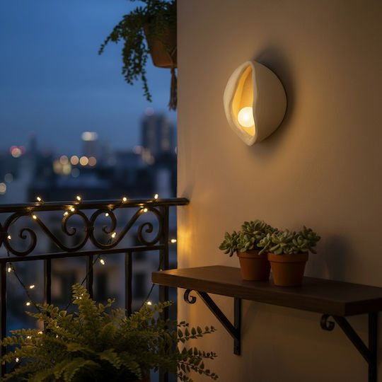 Alista Home Μοντέρνο Φωτιστικό Τοίχου με Ντουί E27 Λευκό 30x35εκ.