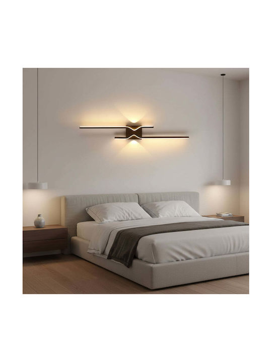 Alista Home Lampă de Perete Modernă cu LED Integrat și Lumină Albă Naturală Neagră