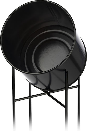 HowHomely Metal Black Plant Pot with Stand