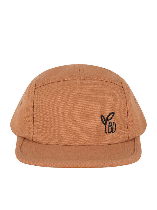 Baby Dutch Kids' Fabric Sunscreen Jockey Hat Brown