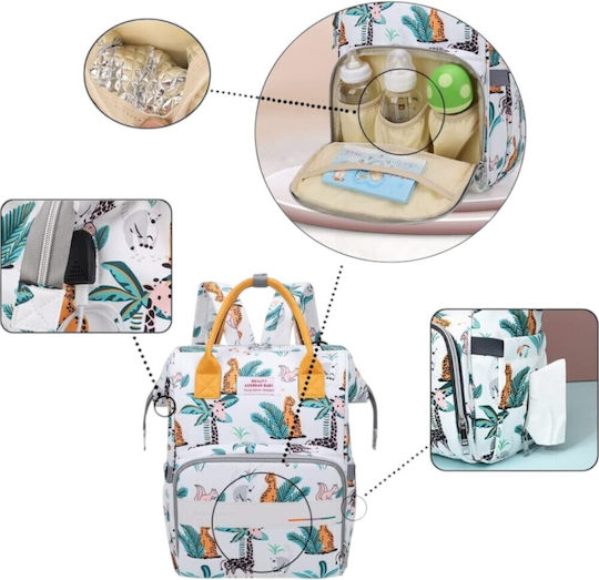 Queen Mother Wickeltasche Rucksack Hellblaue 40x26x13cm