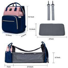 Lequeen Wickeltasche Umhängetaschen / Handtaschen Blau 30x23x42cm