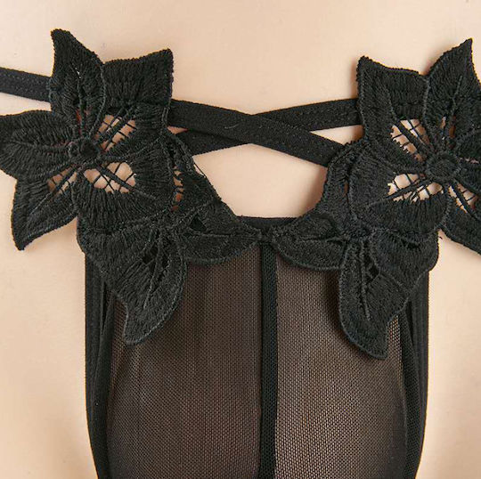 APH Lenjerie sexy bărbătească String Negru