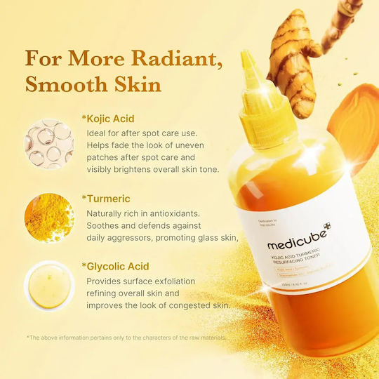 Medicube Kojic Acid Turmeric Lotion Τόνωσης Προσώπου με Γλυκολικό Οξύ & AHA