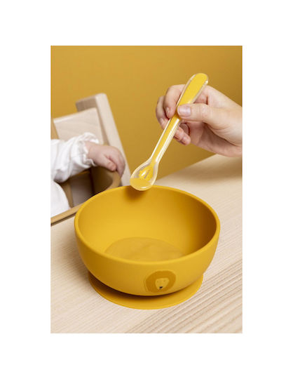 Trixie Set pentru bebeluși cu linguri din silicon pentru 4+ luni Galbene 3 buc