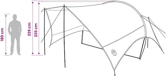 vidaXL Kids Green Beach Tent