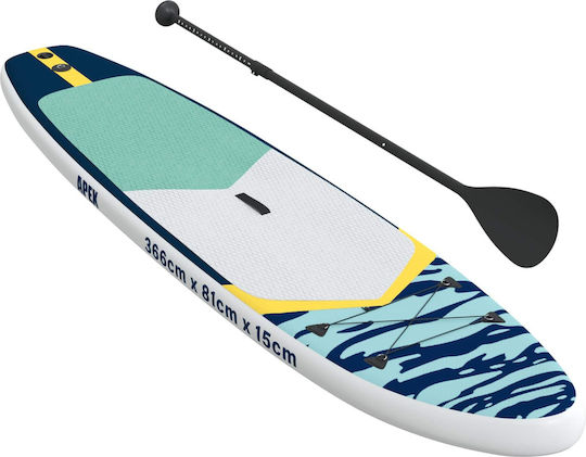 vidaXL Φουσκωτή Σανίδα SUP με Μήκος 3.66m Μπλε