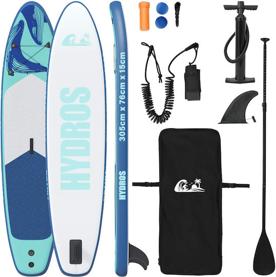 vidaXL Inflatable SUP Board with Length 3.05m Turquoise