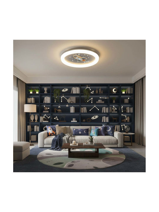 Alista Home Candelabru pentru copii Lampă de tavan din metal 49W cu soclu E27 Albă