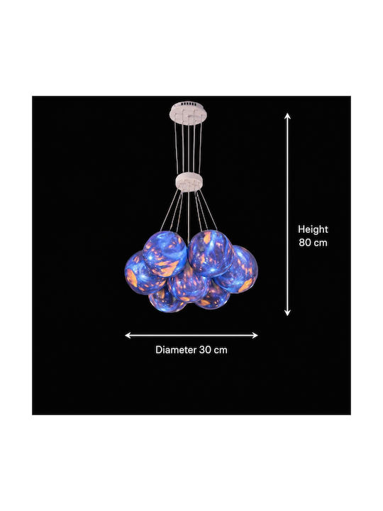 Alista Home Candelabru pentru copii suspendat din metal cu soclu E27 30cm
