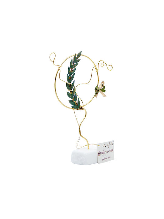 Epilekton-art 07-702 Handmade Tabletop Decor – Small Olive Branch Circle 17x11
