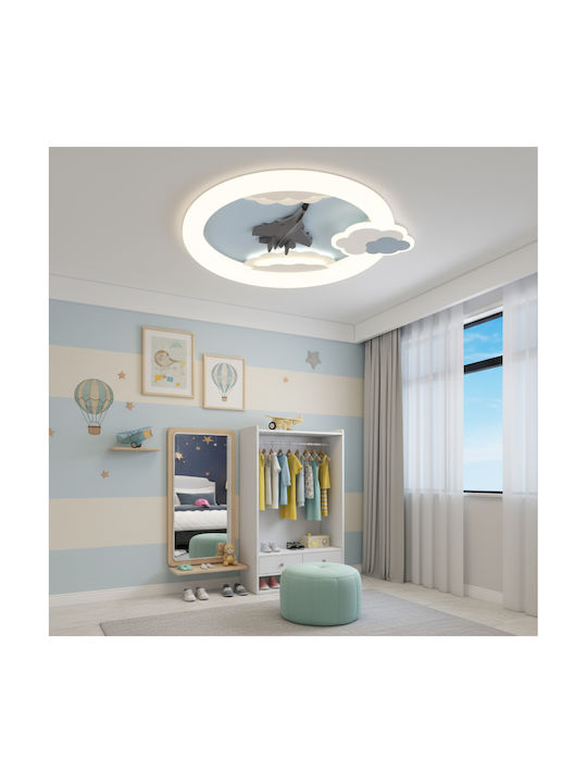 Alista Home Πολύφωτο Παιδικό Φωτιστικό Πλαφονιέρα 72W με Υποδοχή E27 Γαλάζια
