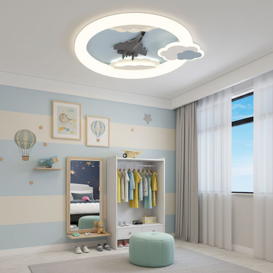 Alista Home Πολύφωτο Παιδικό Φωτιστικό Πλαφονιέρα 72W με Υποδοχή E27 Γαλάζια