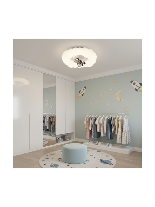 Alista Home Candelabru Pentru Copii Lampă De Tavan 75W Cu Soclu E27 Albă