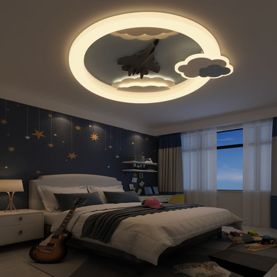 Alista Home Πολύφωτο Παιδικό Φωτιστικό Πλαφονιέρα 72W με Υποδοχή E27 Γαλάζια