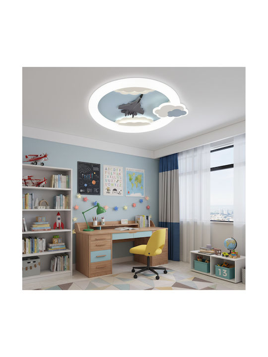 Alista Home Πολύφωτο Παιδικό Φωτιστικό Πλαφονιέρα 72W με Υποδοχή E27 Γαλάζια