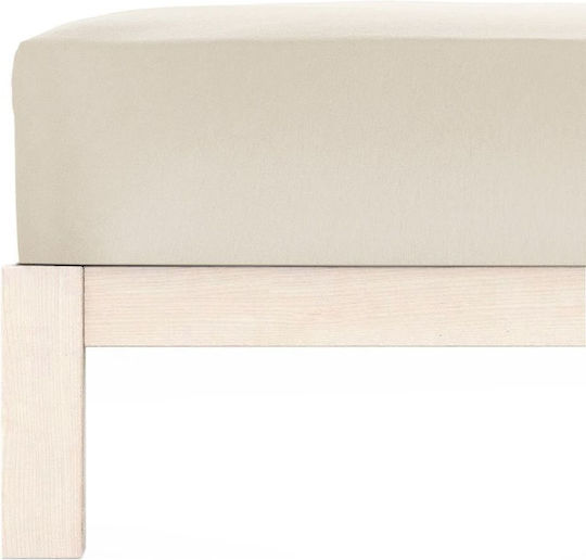 Living Home Super-Doppel Bettlaken mit Gummibettlaken 160x200+30cm Sand