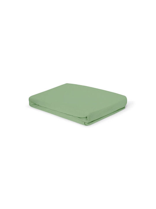 Living Home Σεντόνι Υπέρδιπλο με Λάστιχο 160x200+30εκ. Spring Green
