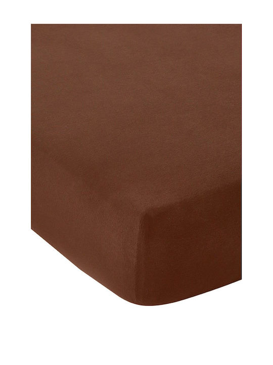 Living Home Σεντόνι Υπέρδιπλο με Λάστιχο 160x200+30εκ. Maroon 077