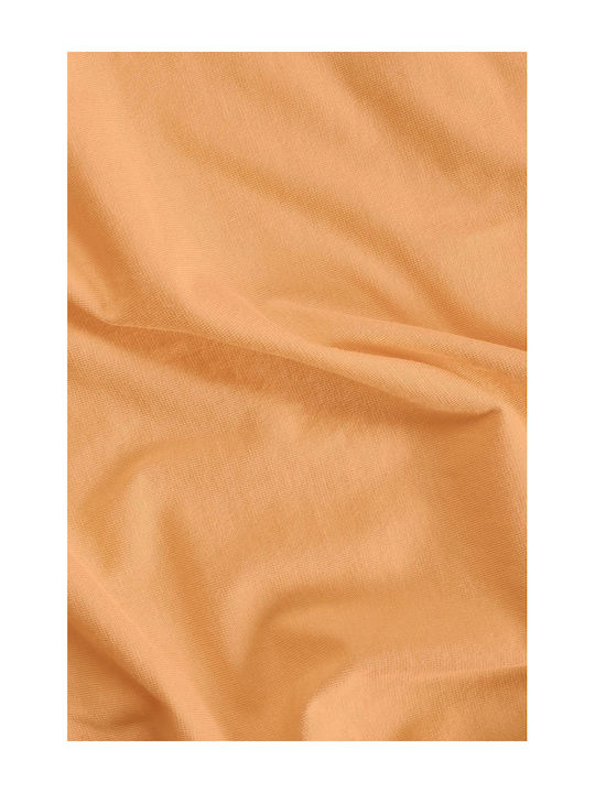 Living Home Super-Double Bed Sheet With Rubber Hugger 160x200+40cm Phirsich