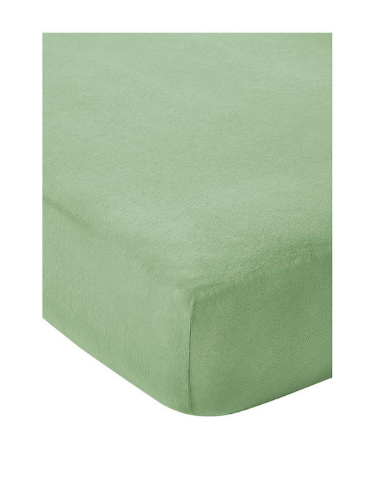 Living Home Σεντόνι Υπέρδιπλο με Λάστιχο 160x200+30εκ. Spring Green