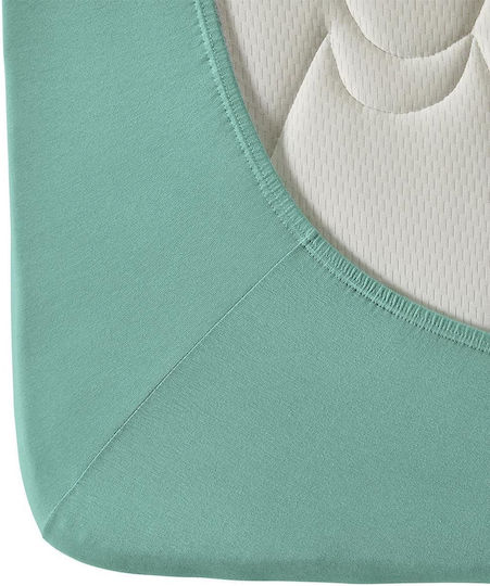 Living Home Super-Doppel Bettlaken mit Gummibettlaken 160x200+30cm Aqua
