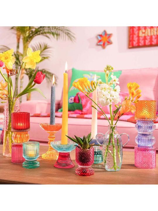 SteweHome Glass Candle Holder 10x10cm Various Colors
