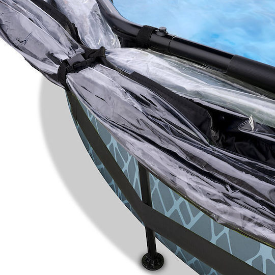 Exit Toys Στρογγυλή Πισίνα με Μεταλλικό Σκελετό 300x76εκ. Γκρι
